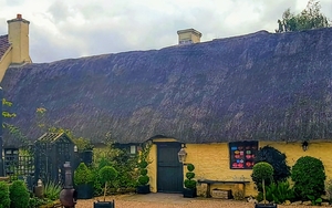 The Exterior Of The Star Inn At Harome With Its Large Thatch Roof